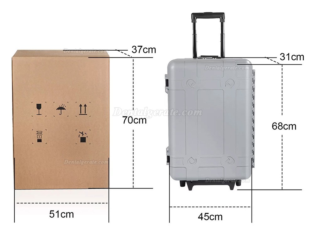 Dynamic&reg; DU893 Mobile Dentaleinheit Mit Luftverdichter + Polymerisationslampe + Scaler